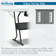 Sew Ready Eclipse Sewing and Craft Table in Black / White