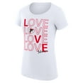 thumbnail image 2 of Women's G-III 4Her by Carl Banks White Atlanta Falcons Love Graphic Fitted T-Shirt, 2 of 5