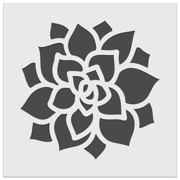 Succulent Plant DIY Cookie Wall Craft Stencil - 5.5 Inch