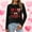 Black 2, variant on BLTIBY Valentine Shirts for Women Love Heart Printed Sweater Fashion Casual Crewneck Long Sleeve Pullover Sweatshirts Blouse Valentines the Day Tops Red 2 S