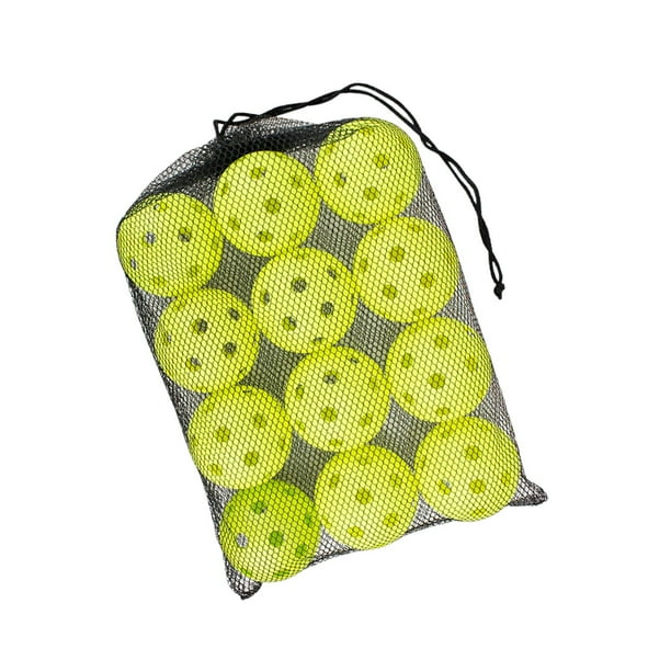 12x bolas de Pickleball profesionales con 26 agujeros pequeños perforados con precisión bola hueca de Golf bola de competición duradera 72mm DYNWAVEMX Pelota de pickleball