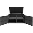 thumbnail image 1 of Pemberly Row 88 Gallon Garden Patio Rattan Storage Container Box Bin Shelf Black, 1 of 7