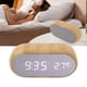 thumbnail image 1 of Reloj Despertador De Madera, Reloj De Control De Voz Digital De Temperatura Decoración Del Hogar Que Brilla Intensamente Para El Dormitorio, 1 of 7