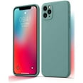 thumbnail image 4 of Classic Straight Edge iPhone 11 Pro X XR Xs Max Liquid Silicone All-Inclusive Lens Cube Square Phone Case (Lavender ash, iPhone 11), 4 of 8