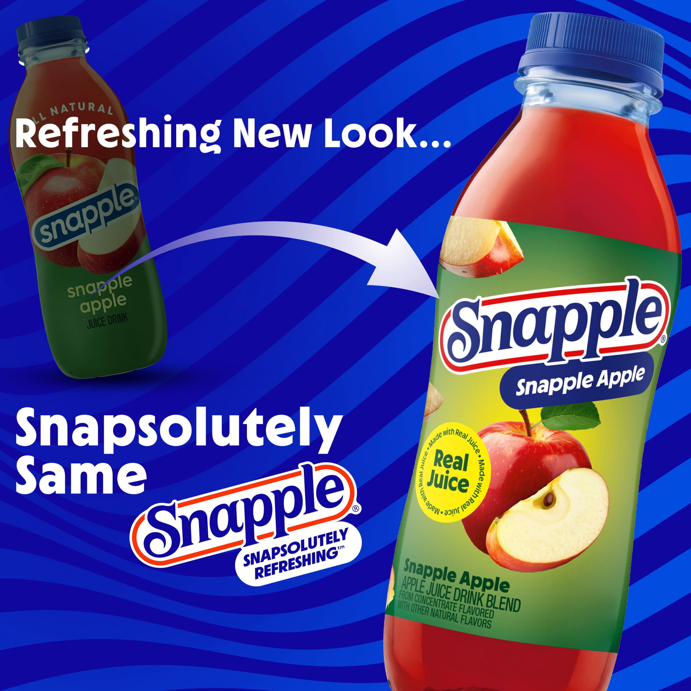 Snapple Apple Juice Drink, 16 fl oz, 12 Count Bottles