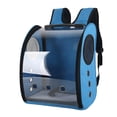 thumbnail image 1 of yeacher Portable Acrylic Bird Travel Backpack with Adjustable Strap, Blue, Includes Perch (Cup Not Included), 1 of 6