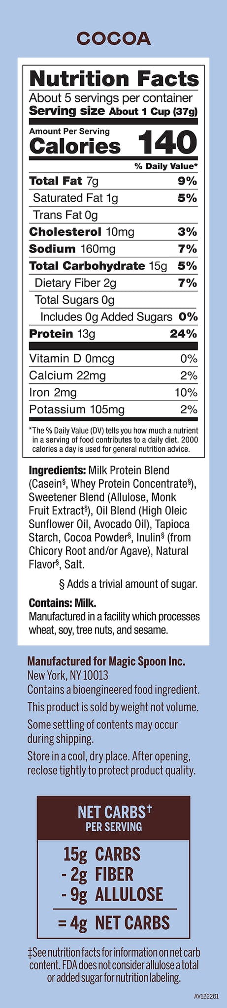 Pack of 8, Magic Spoon Cocoa Cereal, 7 oz