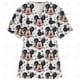 thumbnail image 2 of Ropa de enfermería para mujer, camiseta de enfermería con estampado de Disney Minnie y Mickey, tops informales de manga corta con cuello en V y bolsillo, uniforme para mujer, 2 of 5