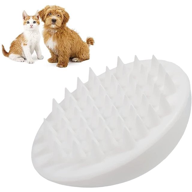 Cepillo para perros para muda y aseo, cepillos de masaje para baño de gatos, color blanco Jormftte WMZY-91-3