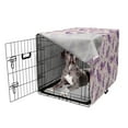 thumbnail image 5 of Watercolor Dog Crate Cover, Design of Feathers with Paint Blots and Random Stains, Easy to Use Pet Kennel Cover Small Dogs Puppies Kittens, 7 Sizes, Indigo Mauve, by Ambesonne, 5 of 6