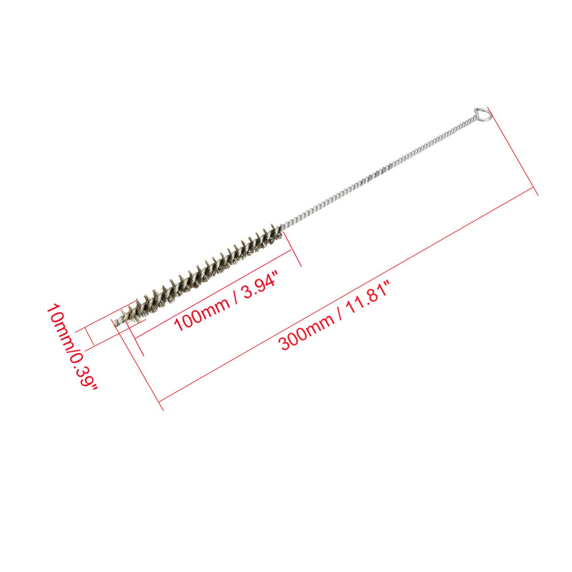 Uxcell 10mm Dia Stainless Steel Wire Tube Cleaning Brush 10 Pack