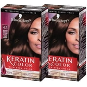 Schwarzkopf Keratin Color Permanent Hair Color Cream, 4.5 Medium Golden Brown (Pack of 2)