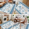 thumbnail image 5 of Blue Coastal Nautical Runner Rug 2.7x5 FT, Non Slip Entryway Carpet, Summer Beach Starfish Shell Coral Washable Soft Floor Carpet Entrance Mat Non-Shedding Throw Rug for Hallway Laundry Room Bedside, 5 of 9