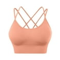 thumbnail image 2 of Womens Back Sport Bras Padded Strappy Cropped Bras For Yoga Workout Fitness Low Impact Bras, 2 of 5