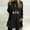 Black, variant on asdoklhq Christmas Long Sweaters for Women Christmas Round- Neck and Winter Loose Solid Pocket Warm Long Sleeve Blouse Army Green 3X