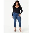 Sofia Jeans Women's Plus Size Rosa Curvy Skinny Mid Rise Cropped Jeans
