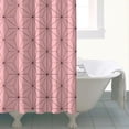 thumbnail image 4 of Pink Geometric Lattice Pattern Shower Curtain 72"x72" ,Bathroom Decorative Shower Curtains Set with 12 Hooks,Modern Waterproof Washable Shower Curtain, 4 of 6