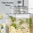 thumbnail image 3 of PetFurnishn Beverage Dispensers - Set of 2 Glass Drink Dispensers with Metel Wicker Stand - 1.5-Gallon Capacity - Perfect for Lemonade, Juice, Water, Iced Tea, Punch, 3 of 4