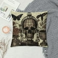 thumbnail image 2 of COMIO  Throw Pillowcase, Vintage Halloween owl Crow Pumpkin Skull Home Decor Pillowcase Sofa Bed Square Cushion Cover Halloween Cushions, 2 of 5