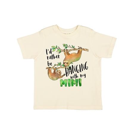 

Inktastic Id Rather Be Hanging with my Mimi- Cute Sloths Gift Toddler Boy or Toddler Girl T-Shirt