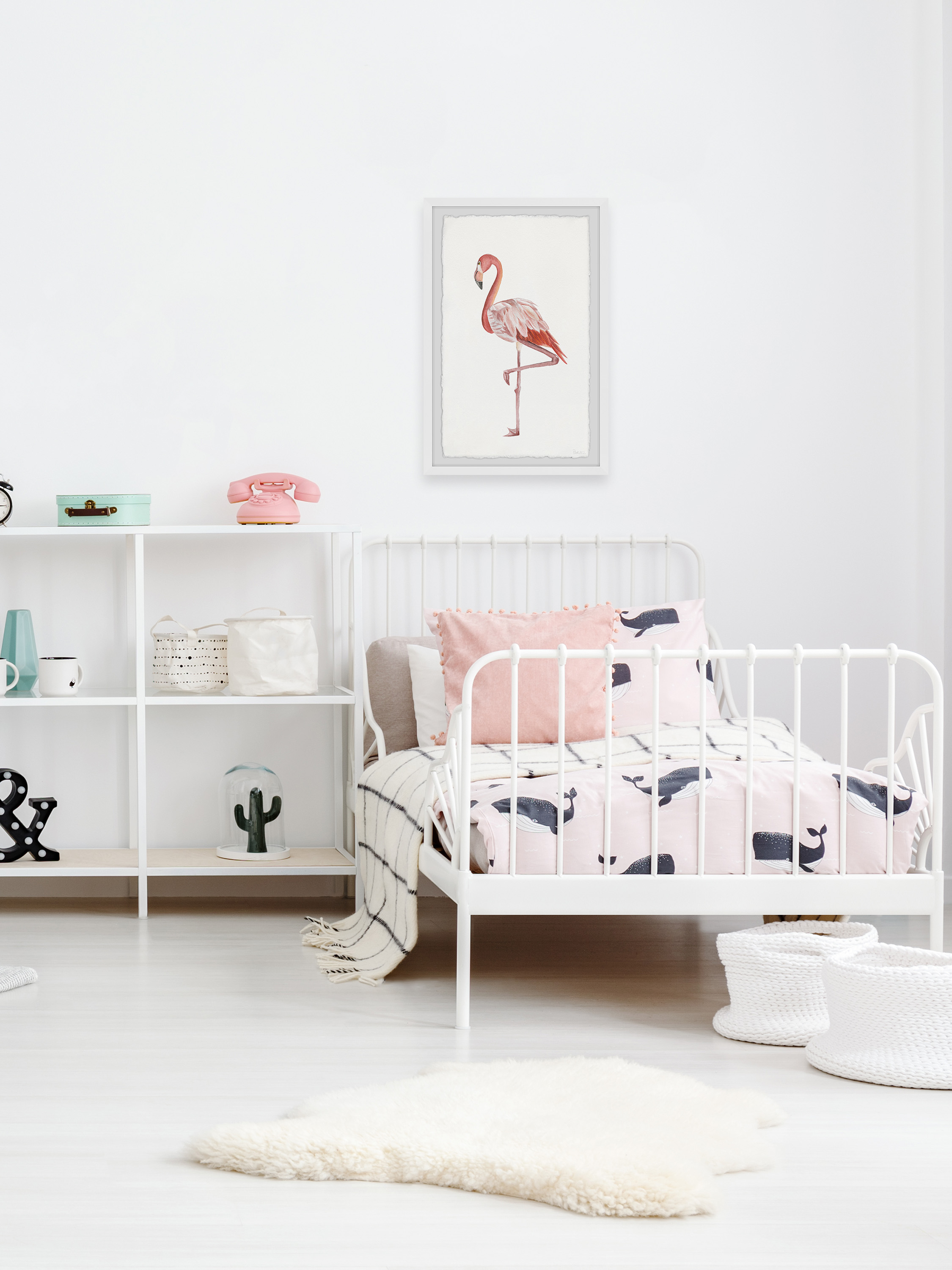 Parvez Taj Dashing Flamingo Stand Framed Wall Art