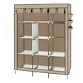 thumbnail image 2 of IVV 69" Assembled Cloth Wardrobe High-leg Non-woven Fabric Storage Closet, Beige, 2 of 10