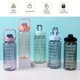 thumbnail image 3 of 2L Water Bottle with Marker & Straw Large Capacity Water Bottle with Handle Reusable Leakproof Water Jug for Hiking Travel Outdoor Sports Gym Fitness, 3 of 5