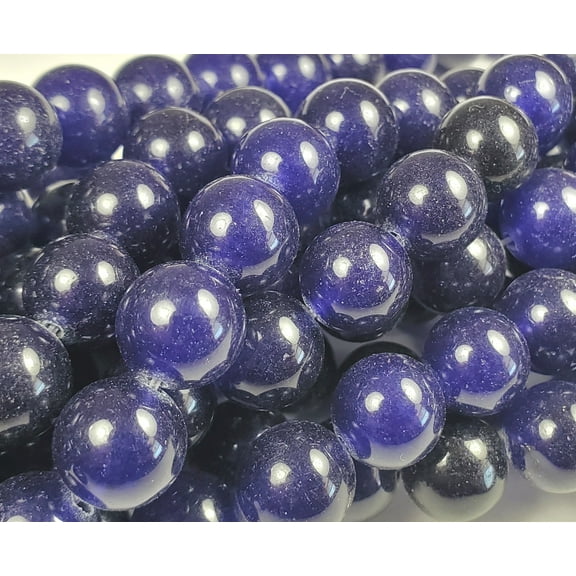 12mm Dark Purple Jade Round Beads Genuine Gemstone Natural Jewelry Making