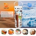 thumbnail image 3 of Steel Tumbler with Straw Vertical Handle Ice Flow Flip Tumbler 30 oz, Mushroom Tumbler Insulated Water Bottle Easy for Carry, Good for Home/Office, Better for Travel/Car/Camp, 3 of 6