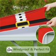 thumbnail image 6 of Red Christmas Santa Costume Pattern Square Fitted Tablecloth with Elastic Edge,Square Table Cover,Washable Elastic Table Cover for Home Kitchen Party Decor 34"x34", 6 of 6