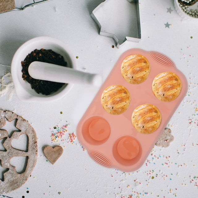 FOMIYES Para Cupcakes De Silicona Color Rosa Con 6 Cavidades Para Postres Y Snacks Caseros