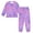 Purple Hibiscus Flowers, variant on Fluffy Pajamas Set Fuzzy Winter Warm Pj Sets Pullover Tops and Long Pants Purple Flowers X-Small