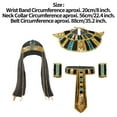 thumbnail image 6 of Doomiva Egyptian Queen Cospaly Accessories Cleopatra Wig Neck Collar Wristbands Nile Queen Pharaoh Carnival Accessory Black One Size, 6 of 6