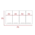 thumbnail image 5 of Newboti Furniture 120 Wall Cabinet, Four Doors, Two Cabinets, Two Shelves -White 30557, 5 of 7