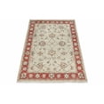 thumbnail image 3 of Ivory  Rust Premium Handwoven Pure Wool Chobrang Rug, 3ft 1in x 4ft 2in, 3 of 5