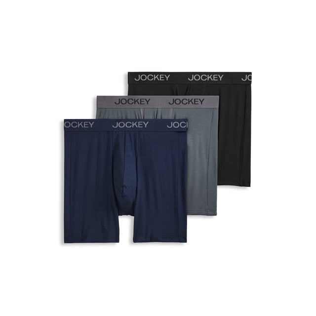 Jockey Caleçon Boxeur pour Hommes avec Pochette Anti-Frottement en Modal Ultra Doux de 6 Po - Lot de 3