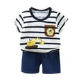 thumbnail image 1 of Odeerbi 1-10 Años Conjunto de Verano Para Niño Camión Excavadora Camiseta de Manga Corta de Algodón Con Estampado Pantalón Corto Conjunto de Dos Piezas, 1 of 3