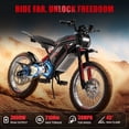 thumbnail image 6 of Seemoon 3600W Peak Mid Drive Electric Dirt Bike 48V 24Ah 38mph 45miles 210Nm 45 Degree 17in 16in Hydraulic Disc Brakes Full Suspension for Adults, 6 of 8