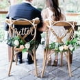 thumbnail image 2 of Exquisite Wooden Chair Back Hanging Pendant with Ribbon for Wedding Party Decoration, 2 of 2