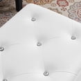 thumbnail image 4 of PU Leather Ottoman with Storage, End of Bed Storage Bench with Button, Safety Hinge and Metal LegS, Flip top Ottoman for Living Room, Entryway, Bedroom, White, 4 of 8
