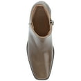 thumbnail image 5 of Journee Womens Cappri Inside Zip Entry Square Toe Booties, Widths Available, 5 of 11