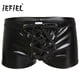 thumbnail image 2 of IEFiEL, pantalones sexis de charol Gay para hombre, traje de baño de látex para hombre, Boxers, pantalones cortos con cordón, bañador Wetlook, lencería, ropa interior, 2 of 5