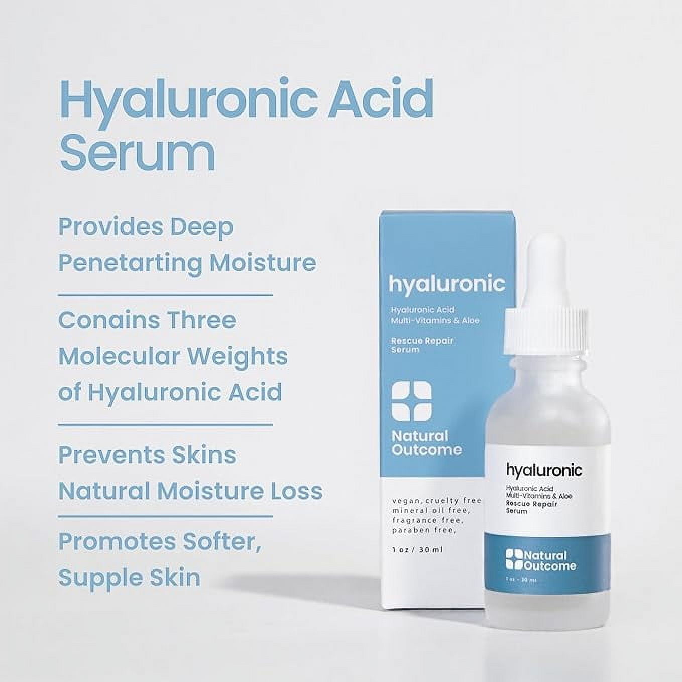 Natural Outcome Hyaluronic Facial Serum, 10 oz