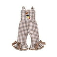 thumbnail image 3 of SonxaHe Newborn Girls' Pants Thanksgiving Prints Holiday Overalls Child Relaxed Comfy Party Fall Trousers Brown,Sized 6-12 M, 3 of 4