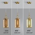 thumbnail image 3 of Deyidn Champagne Glass Pendant Lights Kitchen Island Gold Pendant Light Fixtures Adjustable Height Modern Pendant Lighting for Bedroom Dining Room, 3 of 10