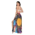 thumbnail image 3 of FORMRS Womens Beach Sarong Semi-Sheer Bikini Wrap Skirt Swimsuit Cover-ups, Futuristic Circles, 3 of 7