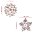 thumbnail image 2 of Ramillete de boda para mujer, broche de hoja de flor elegante con perlas de imitación de cristal para mujer, novia, 2 of 6