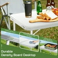 thumbnail image 6 of FANCYBANT Folding Table Adjustable Camping Table,4ft Folding Table Portable Dinner Table,Indoor Outdoor Folding Table with Carrying Handle for Camping and Party,White, 6 of 9