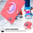 thumbnail image 2 of for iPad Pro 11 5th Gen 2024 Case, Military Grade Silicone Shockproof Heavy Duty Protective Cover for iPad Pro 11 2024 with Handle Strap & Pencil Holder Rotating Stand - Redpurple, 2 of 13