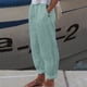 thumbnail image 1 of WILLBEST Pantalones Casuales de Mujer, Cintura Alta, Pierna Ancha, Moda, Cordón Elástico, Pantalones Cómodos, Pierna Recta, Pantalones Largos con Bolsillos para Cualquier Ocasión. Extra Grande, 1 of 6